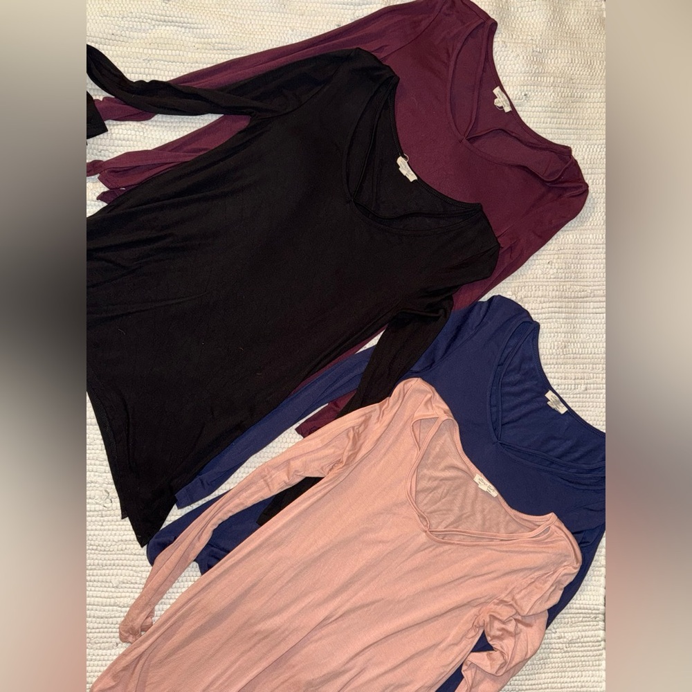 Ultra Flirt Long Sleeve Strappy Top With Side Slit